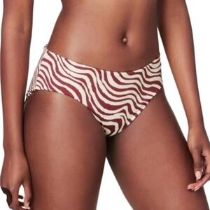 Andie The Hipster Swimsuit Bottom in Color Bias Stripe Truffle Size S NWT